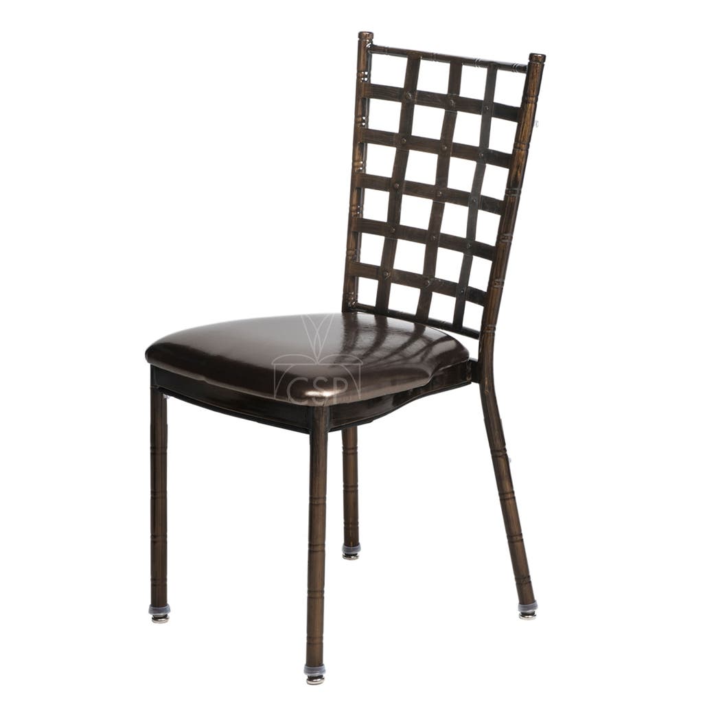 Metal Ballroom Chair - Antique Chocolate