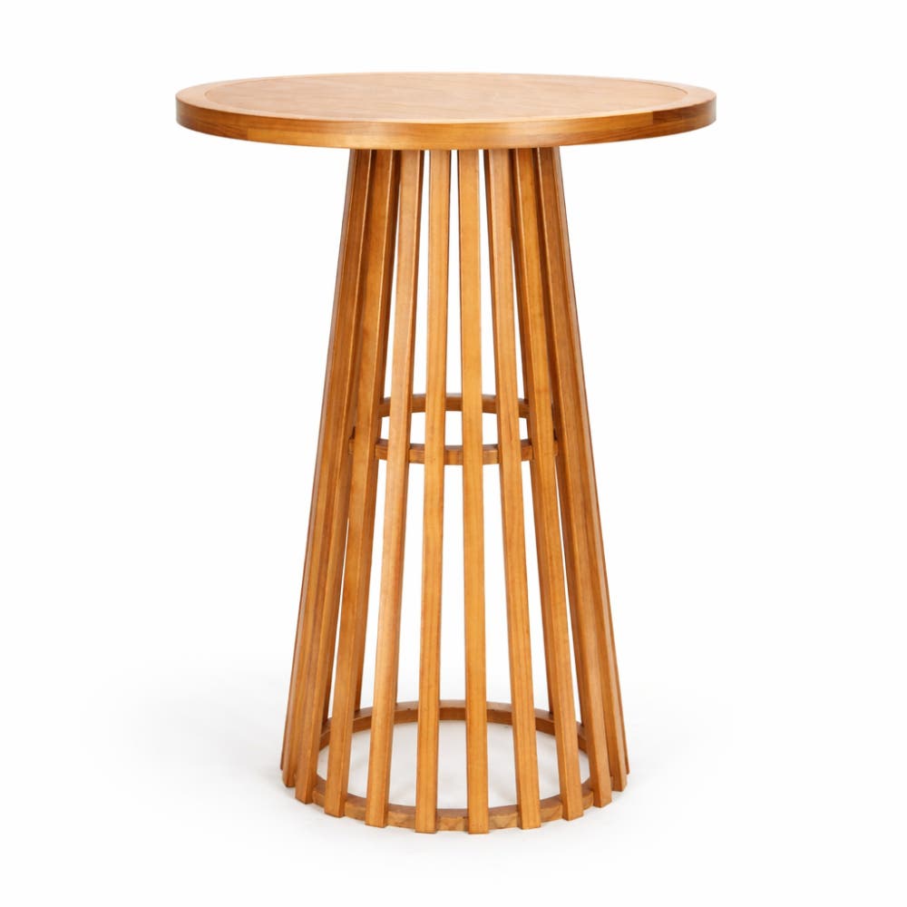 Windsor Slat Wood Cocktail Table - 30'' Round - Natural