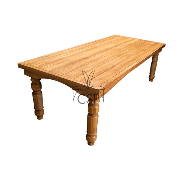 Wood Farm Table - Tinted Raw