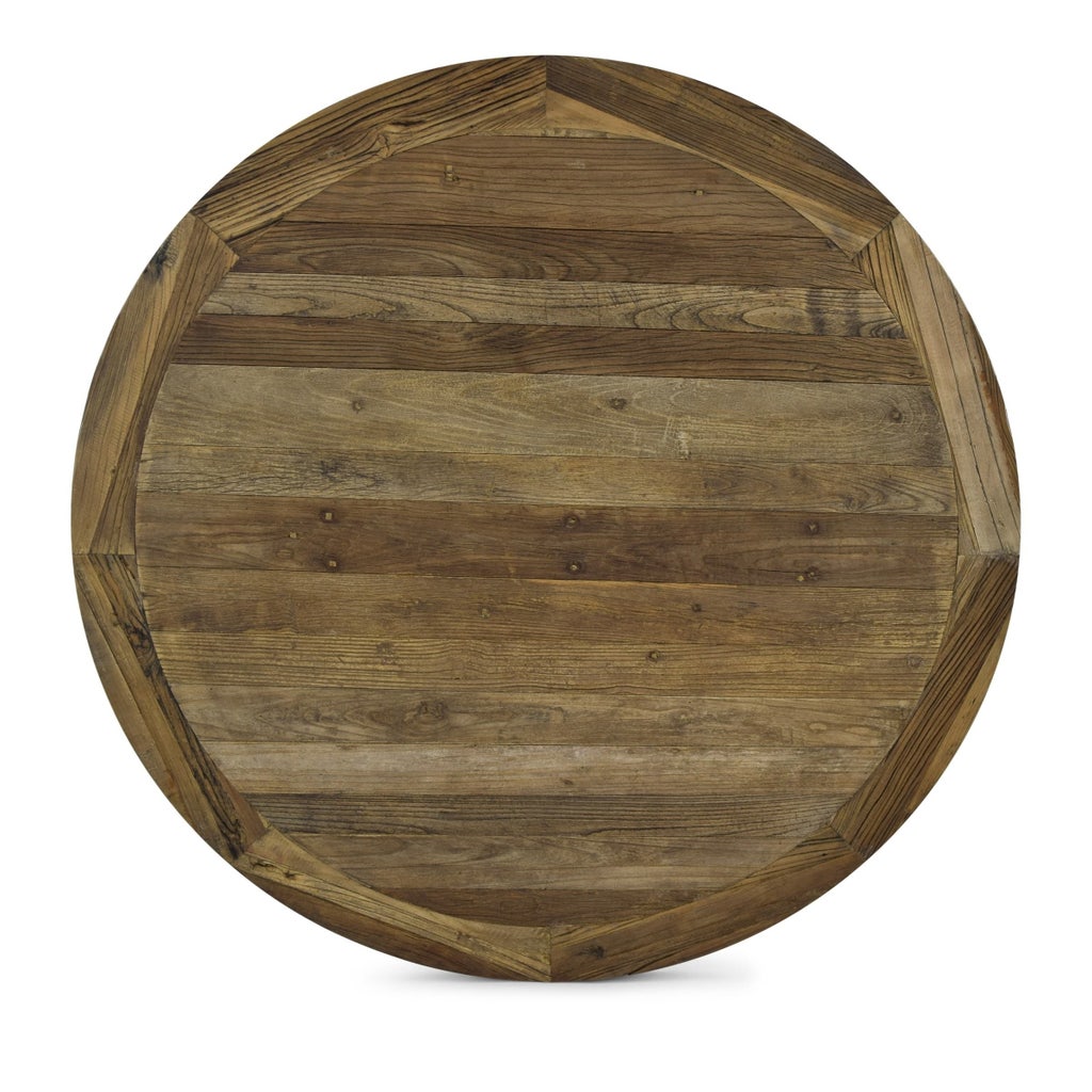60'' Round Reclaimed Elm Farm Table Top