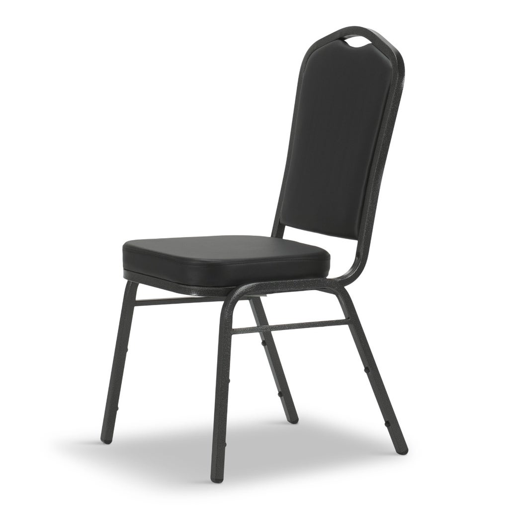 Crown Back Banquet Chair with Silver Vein Frame